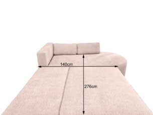 Colțar extensibil SALTA 532x180cm, material boucle premium impermeabil (1,5+A45+3F+OT) - imagine 3