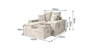 Fotoliu MAKEMO BIG FOTEL 155x155x70cm - imagine 4