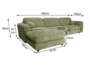 Colțar ROUND 295x190cm (LCA+A180) - imagine 5