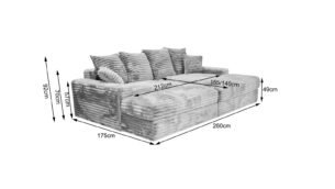 Canapea MAKEMO BIG SOFA 260x175cm - imagine 6