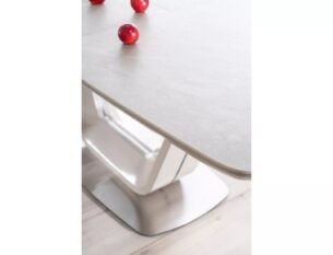 Masa extensibila dining ARMANI, gri cu efect de marmura, 160/220x90x76 cm - imagine 4
