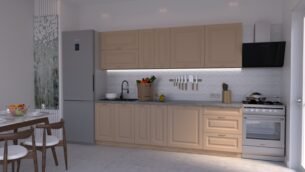 Bucătărie Maria Chenar MDF Cappuccino Soft 2,6m C0 - imagine 3