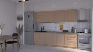 Bucătărie Maria Rame MDF Cappuccino Soft 2,6m C0 - imagine 3