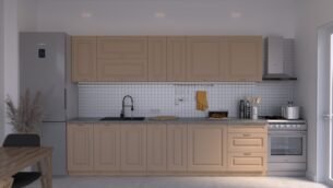 Bucătărie Maria Rame MDF Cappuccino Soft 3,0m C0