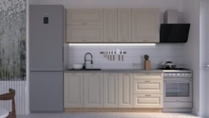 Bucătărie Maria Chenar MDF Cashmir Fibră 2,0m C0