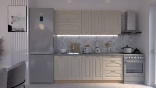 Bucătărie Maria Clasic NEW MDF Cashmir Fibră 2,0m C0