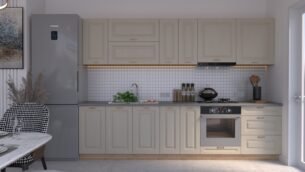 Bucătărie Maria Rame MDF Cashmir Fibră 3,0m HC