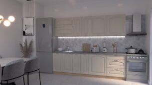 Bucătărie Maria Clasic NEW MDF Cashmir Fibră 2,6m C0 - imagine 3