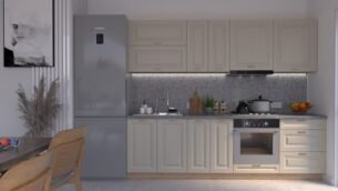 Bucătărie Maria Chenar MDF Cashmir Fibră 2,6m HC