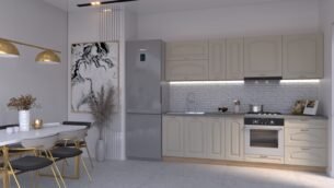 Bucătărie Maria Clasic NEW MDF Cashmir Fibră 2,6m HC - imagine 3