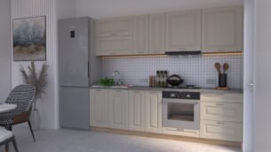 Bucătărie Maria Rame MDF Cashmir Fibră 2,6m HC - imagine 3