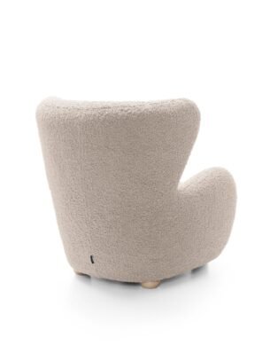Fotoliu CIRO, stofa boucle, culoare bej, 88×100×91 cm - imagine 3