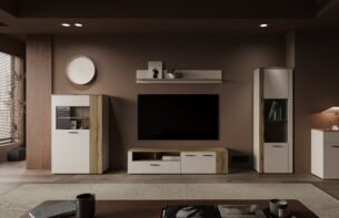 Set modern living, riflaj decorativ, Casmir, FERO, 332cm