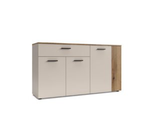 Comoda modernă 1 Sertar 3 Usi, riflaj decorativ, Casmir, FERO, 150 cm - imagine 3