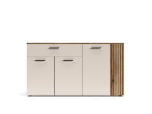 Comoda modernă 1 Sertar 3 Usi, riflaj decorativ, Casmir, FERO, 150 cm