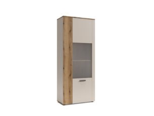 Vitrina modernă inalta, sticla, riflaj decorativ, Casmir, FERO, 60cm - imagine 2