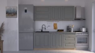 Bucătărie Maria Rame MDF Gri Soft 2,0m C0