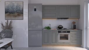 Bucătărie Maria Rame MDF Gri Soft 2,0m HC