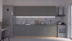 Bucătărie Maria Clasic NEW MDF Gri Soft 3,0m C0
