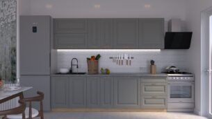 Bucătărie Maria Chenar MDF Gri Soft 2,6m C0