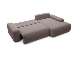 Colțar extensibil LOOP, spațiu de depozitare, 264x162 cm, culoare taupe-brun deschis, stofă boucle dens moale, stanga - imagine 2