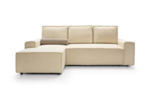 Colțar extensibil DOMO cu ladă de depozitare, 260x175cm, extensie 200×160 cm, stanga