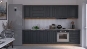 Bucătărie Maria Rame MDF Satină Fibră 3,0m HC