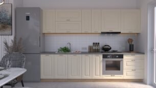 Bucătărie Maria Rame MDF Vanilie Soft 3,0m HC