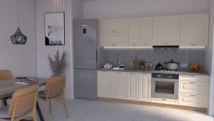 Bucătărie Maria Chenar MDF Vanilie Soft 2,6m HC - imagine 3