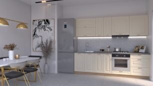 Bucătărie Maria Clasic NEW MDF Vanilie Soft 2,6m HC - imagine 3