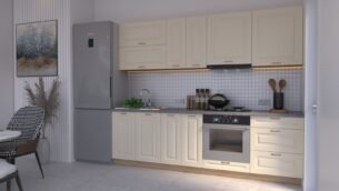 Bucătărie Maria Rame MDF Vanilie Soft 2,6m HC - imagine 3