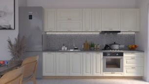 Bucătărie Maria Chenar MDF Vanilie Fibră 3,0m HC