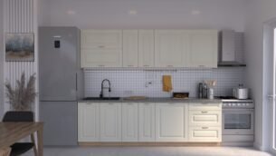 Bucătărie Maria Rame MDF Vanilie Fibră 2,6m C0