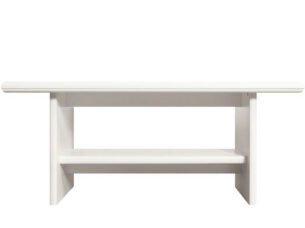 Masuta cafea stil clasic provensal, Alb, ELORA, 130 cm