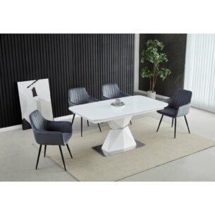 Masa extensibila COSMIC, 160-210x90x76 cm, alb