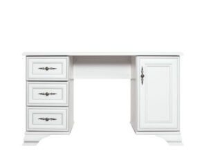 Masa toaleta stil clasic provensal, masuta machiaj, Alb, ELORA, 121 cm