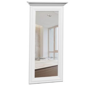 Oglinda stil clasic provensal, Alb, ELORA, 50 cm - imagine 2