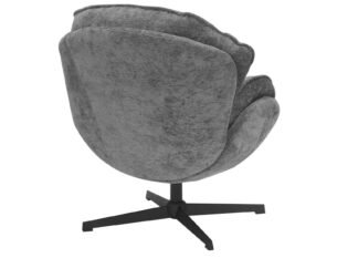 Fotoliu rotativ BETTY, gri tap. 240/negru, stofa clasica/metal, 73x87x83 cm - imagine 2