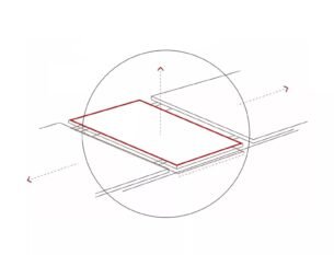 Masa extensibila dining BONUCCI, negru cu efect de marmura/nuc, ceramica+stcila/furnir, 200/250x98x76 cm - imagine 5
