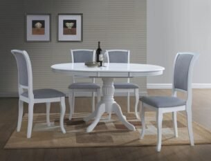 Masa extensibila OLIVIA, alb, 106/141X106X76 cm - imagine 2