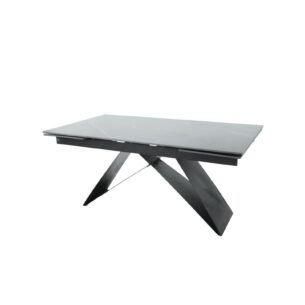 Masa extensibila VOX, blat ceramic, 160-240x90x77 cm, negru/gri antracit