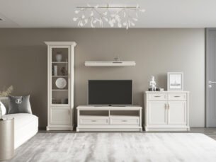 Comoda eleganta 2 usi si 2 sertare, MDF, Casmir, CARLA, 101 cm - imagine 2