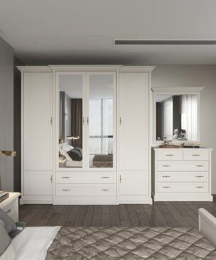 Comoda eleganta cu 5 sertare, MDF, Casmir, CARLA, 101 cm - imagine 2
