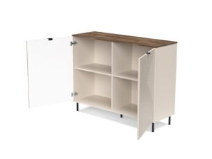 Comoda eleganta, 2 usi, MDF, Casmir & Stejar, ESTERA, 125 cm - imagine 2