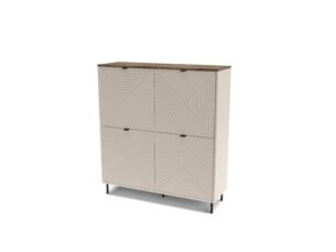 Comoda eleganta, 4 usi, MDF, Casmir & Stejar, ESTERA, 125 cm