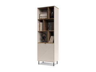 Biblioteca eleganta, soldat cu dulap si rafturi, MDF, Casmir, ESTERA, 65 cm - imagine 3