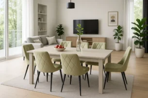 Masa extensibila MDF, Casmir, CARLA 160-200x90x78 cm - imagine 2