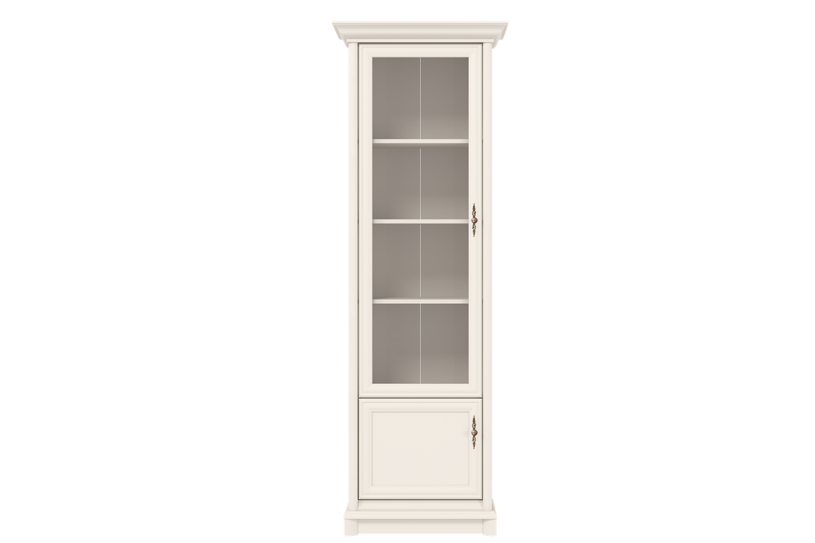 вітрина 1дл Vitrina inalta eleganta, usa sticla si dulap, MDF, Casmir, CARLA, 70 cm stanga - imagine 1