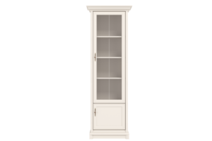 Vitrina inalta eleganta, usa sticla si dulap, MDF, Casmir, CARLA, 70 cm dreapta