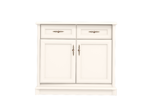 Comoda eleganta 2 usi si 2 sertare, MDF, Casmir, CARLA, 101 cm